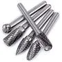 Tonsiki 5 Pieces 10mm Head Tungsten Carbide Rotary Burr Carving Bit Set with 1/4 Inch(6mm) Shank for DIY Woodworking, Carving, Engraving, Drilling Tonsiki 5 Pieces 10mm Head Tungsten Carbide Rotary Burr Carving Bit Set with 1/4 Inch(6mm) Shank for DIY Woodworking, Carving, Engraving, Drilling