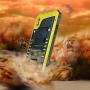Beasyjoy iPhone X Case iPhone 10 Metal Case Heavy Duty Cover with Screen Waterproof Shockproof Durable Military Grade Full Body Protection Outdoor Yellow
