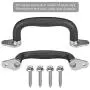 SELEWARE Set of 2 Play House Safety Handles,Playground Handles for Kids Swing Set, Playset, Climbing Frame, Metal Grab Handle Bars 9.64'' Hand Grips ,Black (Black) SELEWARE Set of 2 Play House Safety Handles,Playground Handles for Kids Swing Set, Playset, Climbing Frame, Metal Grab Handle Bars 9.64'' Hand Grips ,Black (Black)