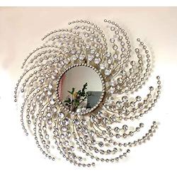 Decorative Starburst Mirror,Metal Wall Mirror,Wall Hanging Mirror in Sunburst Shape (Circle)