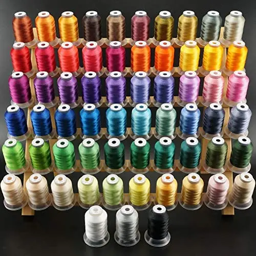 New brothread 63 Brother Colors Polyester Embroidery Machine Thread Kit 500M (550Y) Each Spool for Brother Babylock Janome Singer Pfaff Husqvarna Bernina Embroidery and Sewing Machines New brothread 63 Brother Colors Polyester Embroidery Machine Thread Kit 500M (550Y) Each Spool for Brother Babylock Janome Singer Pfaff Husqvarna Bernina Embroidery and Sewing Machines