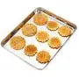 Baking Sheets Set of 2, HKJ Chef Cookie Sheets 2 Pieces & Stainless Steel Baking Pans & Toaster Oven Tray Pans, Rectangle Size 10L x 8W x 1H inch & Non Toxic & Healthy & Easy Clean