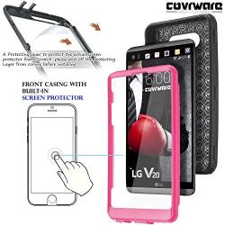 COVRWARE Iron Tank Series CASE for LG V20 with Built-in [Screen Protector] Heavy Duty Full-Body Rugged Holster Armor Case [Belt Swivel Clip][Kickstand] - Pink