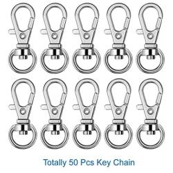 Selizo 150Pcs Swivel Hooks with Key Rings and Tassels Bulk for Keychain Crafts