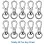 Selizo 150Pcs Swivel Hooks with Key Rings and Tassels Bulk for Keychain Crafts