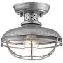 Franklin Park Rustic Farmhouse Outdoor Ceiling Light Fixture Galvanized Steel Open Cage 8 1/2'' Damp Rated for Exterior House Barn Porch Patio Deck - Franklin Iron Works Franklin Park Rustic Farmhouse Outdoor Ceiling Light Fixture Galvanized Steel Open Cage 8 1/2'' Damp Rated for Exterior House Barn Porch Patio Deck - Franklin Iron Works