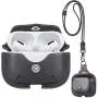 Leather Case for Airpods Pro Case with Leather Neck Lanyard Keychain, UTOPER Full Protective Portable Cover for Airpods Pro 3 Generation 2019 Shockproof Support Wireless Charging Case(Black) Leather Case for Airpods Pro Case with Leather Neck Lanyard Keychain, UTOPER Full Protective Portable Cover for Airpods Pro 3 Generation 2019 Shockproof Support Wireless Charging Case(Black)