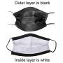 Wecolor 100 Pcs Disposable 3 Ply Earloop Face Masks, Suitable for Home, School, Office and Outdoors (Black)