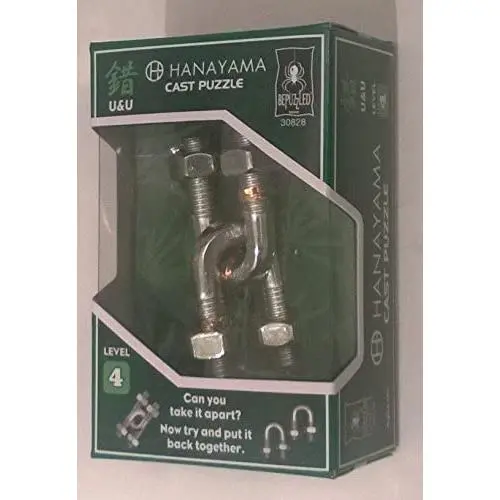 Bepuzzled U & U Hanayama Cast Metal Brain Teaser Puzzle (Level 4) Multi-colored Bepuzzled U & U Hanayama Cast Metal Brain Teaser Puzzle (Level 4) Multi-colored