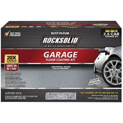 Rust-Oleum 293513 RockSolid Polycuramine Garage Floor Kits, 2.5 Car, Gray