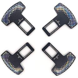 Car Belt Clips (4PCS), Universal Carbon Fiber And Aluminum Alloy Car Belt Buckle, Tools Auto Metal Interior Accessories