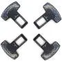 Car Belt Clips (4PCS), Universal Carbon Fiber And Aluminum Alloy Car Belt Buckle, Tools Auto Metal Interior Accessories