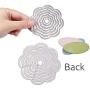 GORGECRAFT 4PCS Metal Cutting Dies Nesting Die Cuts Carbon Steel Stencils Flowers Flat Round Oval Square Template Molds Embossing Tool for Scrapbooking Card Making DIY Paper Craft Photo Album