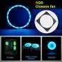 RGB Fan Frame, Ultra-Thin 6mm 10 Color RGB Lighting Changes, 4 pin Connector Ring Heatsink Computer Cooling RGB Fan Frame for Home Office