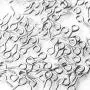 10mm x 3mm Mini Silver Metal Hoop Eye Pin Screws for Arts & Crafts Projects, Cork Top Bottles, DIY Jewelry, Charm Bead Pieces (100 Pieces)