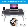Laptop Bed Table, XXL Bed Trays for Eating, Laptops, Writing, Study and Drawing- Laptop Desk for Bed, Sofa and Couch- Folding Laptop Standwith Portable Book Stand and Drawer Storage, by NEARPOW