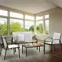 Tangkula 4 Piece Patio Furniture Outdoor Sofa Garden Lawn Sectional Conversation Set Outdoor Garden Poolside Glass Top Tea Coffee Table and Chairs with Smooth Armrest (Gray) Tangkula 4 Piece Patio Furniture Outdoor Sofa Garden Lawn Sectional Conversation Set Outdoor Garden Poolside Glass Top Tea Coffee Table and Chairs with Smooth Armrest (Gray)