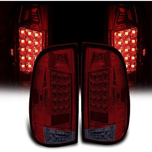 AJP Distributors LED Tail Light Lamp For Ford F150 F250 F350 Style Side (Red Smoke)