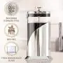 Cafe Du Chateau French Press Coffee Maker (34 oz) - 4 Level Filtration System - Heat Resistant Borosilicate Glass, Stainless Steel Cafe Du Chateau French Press Coffee Maker (34 oz) - 4 Level Filtration System - Heat Resistant Borosilicate Glass, Stainless Steel