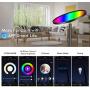 Floor Lamp, HueLiv Super Bright RGBW Smart WiFi LED Floor Lamp for Reading, Dimmable Torchiere, for Living Rooms Bedrooms, for DIY, Compatible with Alexa & Google Home, Black, 25W