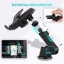 Car Phone Mount-Auto-Clamping Smart Sensor 10W Qi Fast Charging Car Front Windshield Dashboard Air Vent Phone Holder Compatible with iPhone12/12 pro max/Samsung S20/note 20 All 4.7-6.7 Inch Smartphone