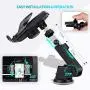 Car Phone Mount-Auto-Clamping Smart Sensor 10W Qi Fast Charging Car Front Windshield Dashboard Air Vent Phone Holder Compatible with iPhone12/12 pro max/Samsung S20/note 20 All 4.7-6.7 Inch Smartphone