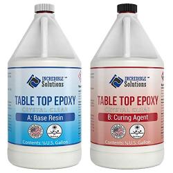 Table Top & Bar Top Epoxy Resin, Ultra Clear UV Resistant Finish, 1-Gallon Kit, Self Leveling, Perfect for DIY Epoxy Counter Tops, Tabletops & Bars (Table Top)