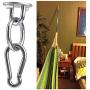 Hammock Hanging Hook Kit, Load Capacity 1400 lb, Stainless Steel Round Mount Pads, Spring Snap Hooks, Lag Screws Set for Hammock Yoga Swing Chair Punching Bag Indoor Outdoor Relaxation