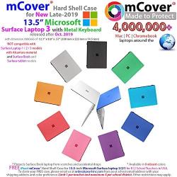 mCover Hard Shell Case for 13.5-inch Microsoft Surface Laptop 3 Computer with Metal Keyboard (NOT Compatible w/ Surface Laptop 3 / 2 / 1 Models w/ Alcantara, Surface Book and Tablet) - SL3-MK Aqua