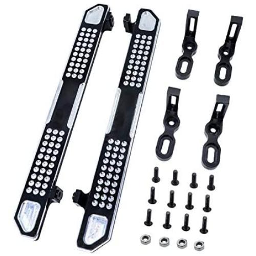 REhobby TRX4 Metal Side Pedal Step Boards Foot-Plate for 1:10 RC Car Rock Crawler Traxxas TRX-4 Bronco Accessories and Parts Model