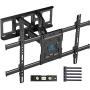 Full Motion TV Wall Mount Bracket Dual Articulating Arms Swivels Tilts Rotation for Most 37-70 Inch LED, LCD, OLED Flat Curved TVs, Holds up to 132lbs, Max VESA 600x400mm by Pipishell