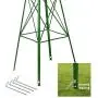 sunseen 8FT Windmill Decor Outdoor Ornamental Wind Sculptures Spinners Metal Wind Mill Decoration Weather Vane Weather Resistant for Garden Yard Lawn Farm (Green) sunseen 8FT Windmill Decor Outdoor Ornamental Wind Sculptures Spinners Metal Wind Mill Decoration Weather Vane Weather Resistant for Garden Yard Lawn Farm (Green)