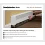 Baseboarders Basic Series Galvanized Steel Easy Slip-On Baseboard Heater Cover in White (6 ft, Cover + L&R End Caps)
