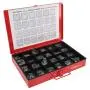 Olympia Tools 90-800 4-Drawer Hardware Organizer includes 2000-pieces Small Hardware, black/red