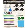 4 Pack Joycon Joystick Replacement, 33PCS Switch Analog Stick Parts for Nintendo Switch Joy Con Controller Thumbstick, Include Full Repair Tool Kit and 2 Metal Lock Buckles 4 Pack Joycon Joystick Replacement, 33PCS Switch Analog Stick Parts for Nintendo Switch Joy Con Controller Thumbstick, Include Full Repair Tool Kit and 2 Metal Lock Buckles