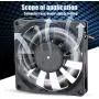 PC Cooling Fan,12V 0.3A 8cm Heat Sink Fan,Silent Vibration Reduction,Strong Heat Dissipation, Compatible with Various PC Case, Suitable for Computer case and Power Cooling PC Cooling Fan,12V 0.3A 8cm Heat Sink Fan,Silent Vibration Reduction,Strong Heat Dissipation, Compatible with Various PC Case, Suitable for Computer case and Power Cooling