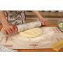 Fox Run Polished Marble Rolling Pin with Wooden Cradle, 10-Inch Barrel, White