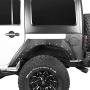 Hooke Road Armor Style Fender Flares + Front Inner Fender Liners Kit Compatible with Jeep Wrangler JK & Unlimited 2007-2018 2/4 Doors