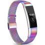 Meliya Metal Loop Bands Compatible with Fitbit Alta/Fitbit Alta HR, Stainless Steel Mesh Megnet Lock Replacement Wristbands for Women Men