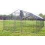 walsport Large Chicken Coop Walk-in Metal Hen Cage with Waterproof Cover, Enclosure Playpen for Backyard Farm Outdoor