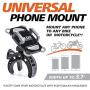 Bike & Motorcycle Phone Mount - for iPhone 12 (11, Xr, SE, Max/Plus), Galaxy S20 or Any Cell Phone - Universal ATV, Mountain & Road Bicycle Handlebar Holder. +100 to Safeness & Comfort