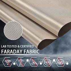 Faraday Fabric-EMI RFID Shielding-Block WiFi/RF Anti-Radiation Military Grade for Radiowave Microwave and Radiation Protection Nickel Copper Fabric, Emf Protection Fabric 36''x44'' inch