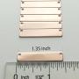 10 Pieces - 16K Rose Gold Plated Stamping Blank Bar Horizontal Pendant Name Plate Jewelry Supply Craft Supplies 1.35'' x 0.28'' (34.3mm x 7mm) - 10P4 (Rose Gold)