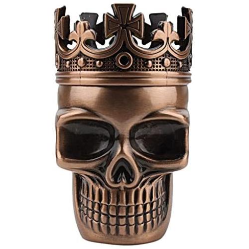 Golden Bell Upgraded Full Metal Spice Herb Skull Grinder - Red Bronze Golden Bell Upgraded Full Metal Spice Herb Skull Grinder - Red Bronze