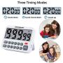 maidongmaixi Kitchen Timer, Digital Kitchen Timers, Magnetic Countdown Timer with Loud Alarm, Big Digits, Back Stand for Cooking, Classroom, Bathroom, Teachers, Kids - AAA Battery Included (White-316)