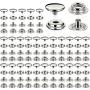 STSUNEU Stainless Steel Snap Buttons, 200 Pcs 15mm Press Stud Kit Studs for Clothing Leather Denim Jackets Bags Marine Canvas (4 Components for Each, 50 Sets in Total)