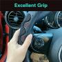 PINCTROT Steering Wheel Cover Great Grip with 3D Honeycomb Anti-Slip Design, Universal 15 Inch (Wine Red)