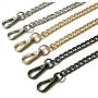 Gnognauq 3 Pieces 15.7 inch Purse Chain Strap Flat Chain Strap Handbag Chains with Metal Buckles for Clutch Wallet Satchel Tote Bags Chain Replacement Strap