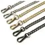 Gnognauq 3 Pieces 15.7 inch Purse Chain Strap Flat Chain Strap Handbag Chains with Metal Buckles for Clutch Wallet Satchel Tote Bags Chain Replacement Strap