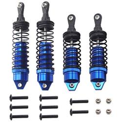 Mirthobby 4PCS Aluminum Alloy Front & Rear Shock Absorber Dampers Assembled Upgrade Parts for Traxxas 1/10 Slash 4X4 4WD HQ727 Short Truck Model Car